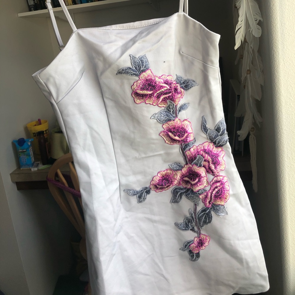 Beautiful embroidered flowers dress